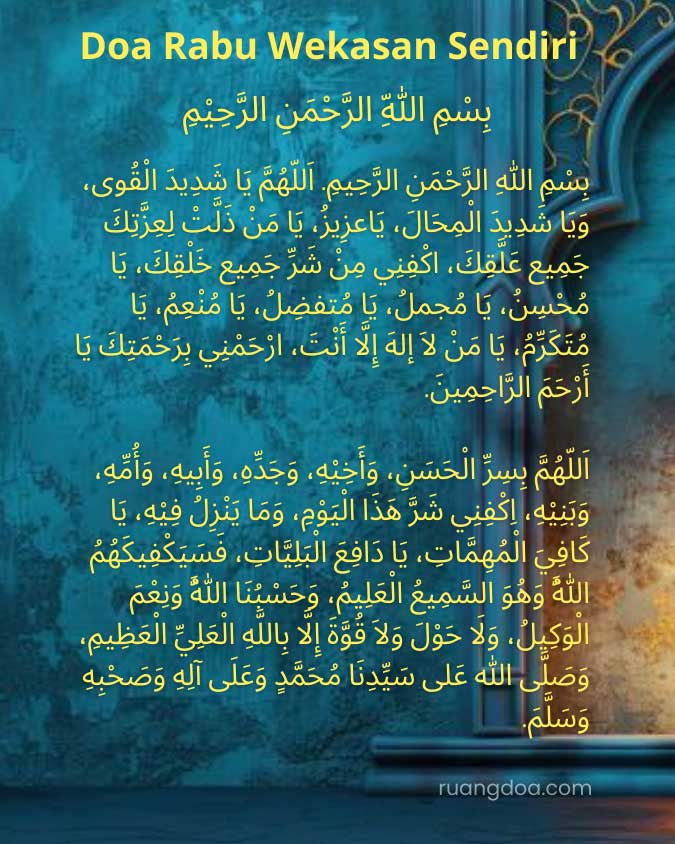 Doa Rabu Wekasan Sendiri