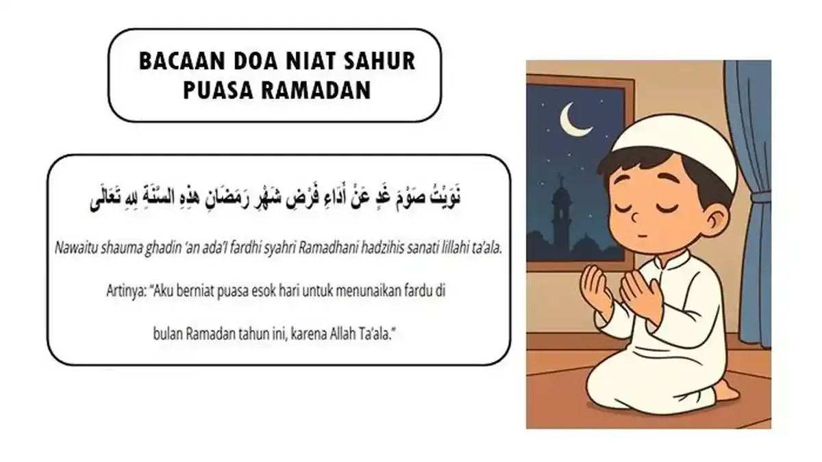 Bacaan Niat Sahur Puasa Ramadan Lengkap Arab, Latin, Arti Mohon