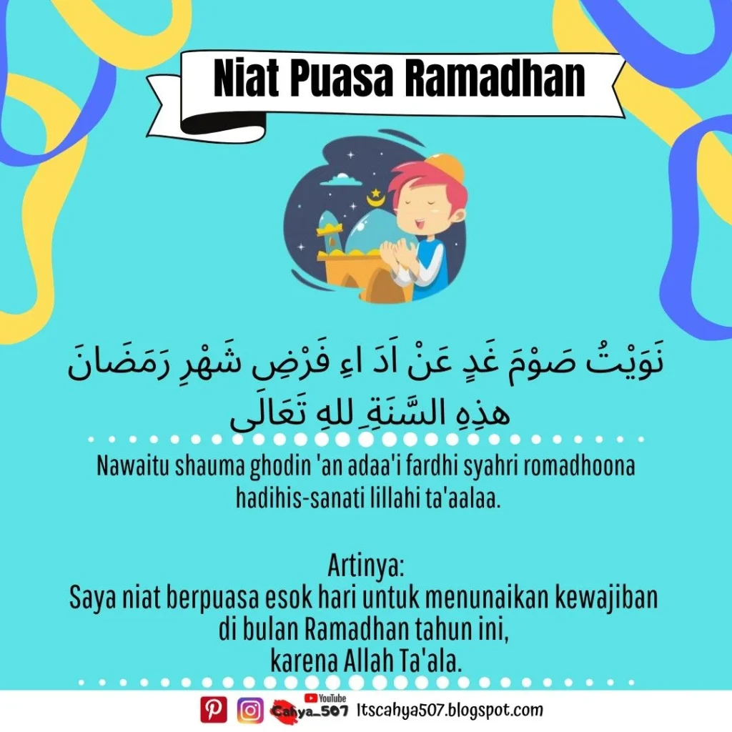 Doa Niat Puasa Ramadhan | Doa, Pendidikan dasar, Materi guru