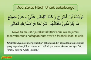 Doa Zakat Fitrah untuk Keluarga Arab Latin dan Artinya