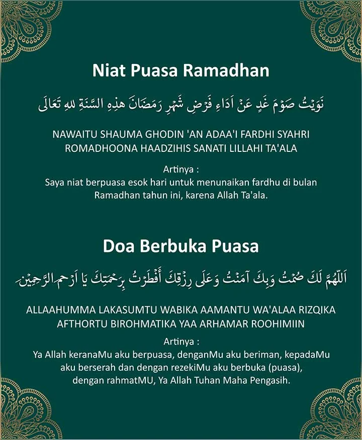 Niat Puasa Ramadan dan Buka Puasa, Disertai Tata Cara Salat Tarawih dan